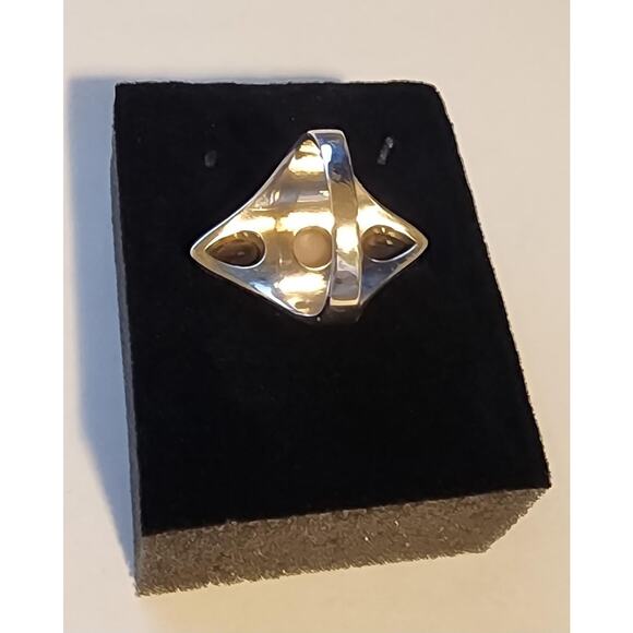 6mm Round Pink Opal with 1.75ctw Raspberry Rhodolite Sterling Silver Ring - Picture 4 of 5